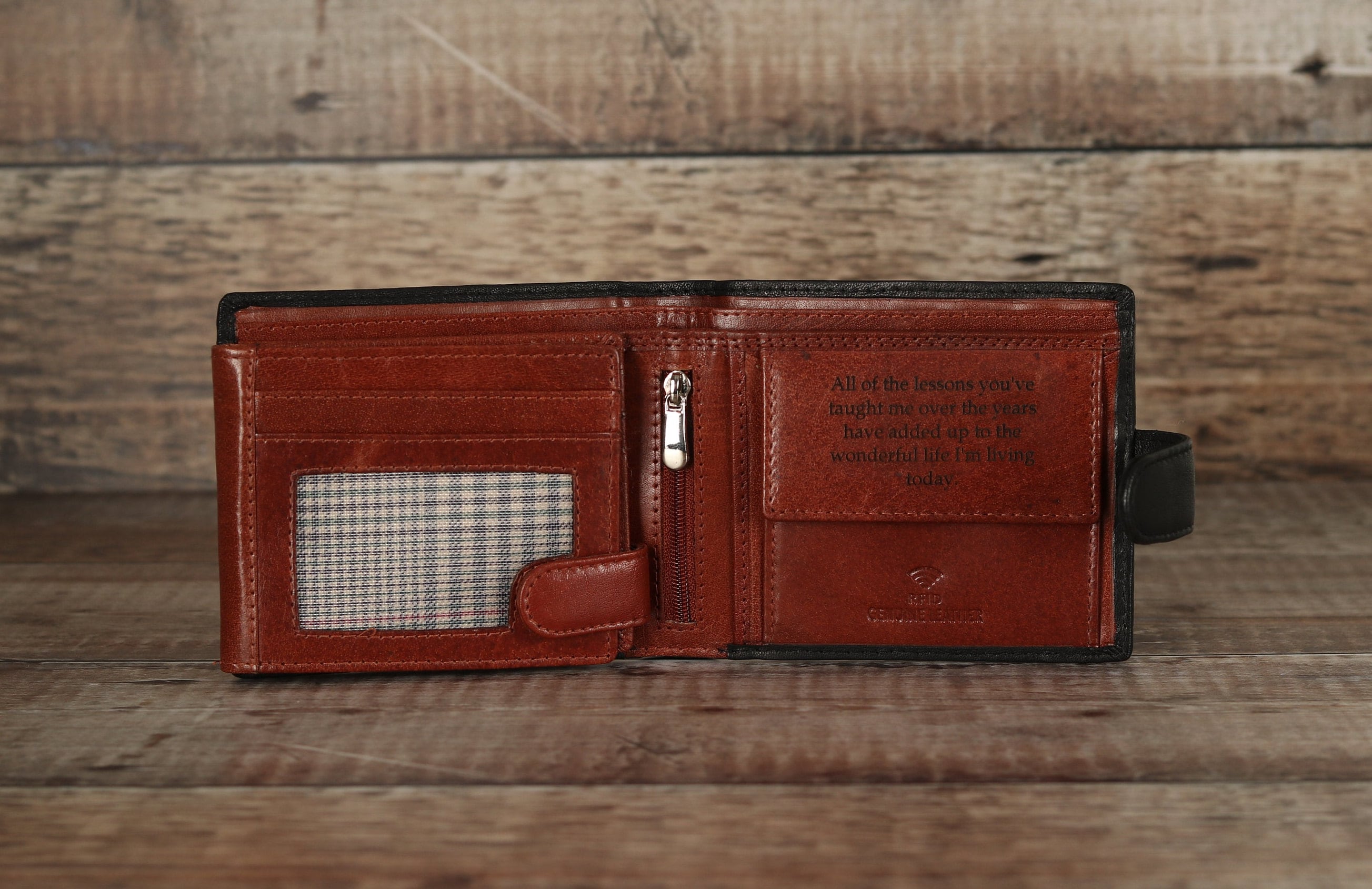 Custom Monogram Engraving, Personalised Mens Wallet, Genuine Soft Leather Wallet, Personalized Engraved Gift for Him, Boyfriend, Dad,Husband