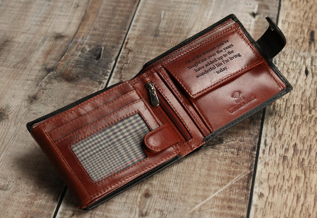 Custom Monogram Engraving, Personalised Mens Wallet, Genuine Soft Leather Wallet, Personalized Engraved Gift for Him, Boyfriend, Dad,Husband