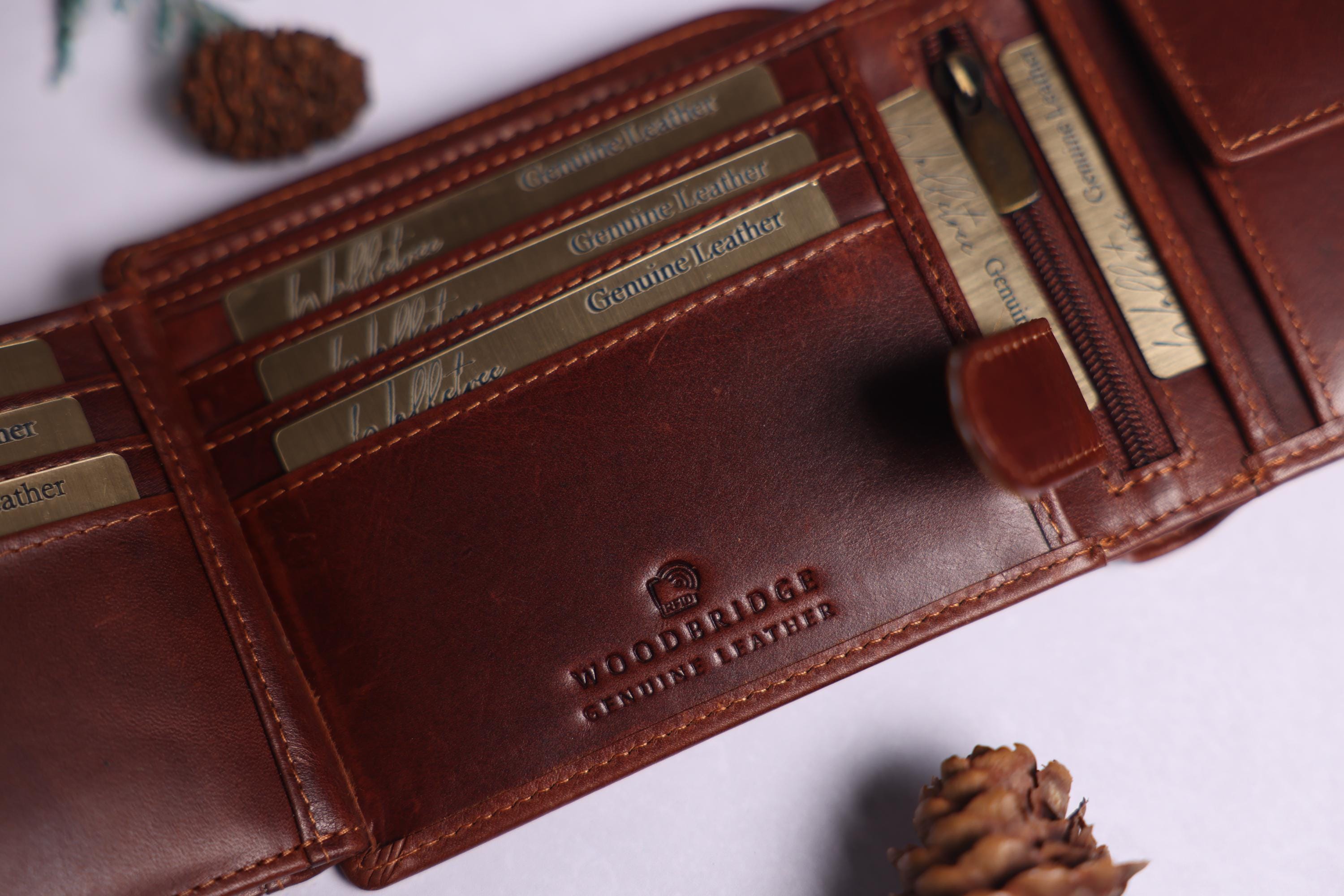 Personalised Men's Bifold Wallet, Brown Real Leather Wallet Personalized Engraved Father's Day Gift for Boyfriend, Anniversary Gift for Dad