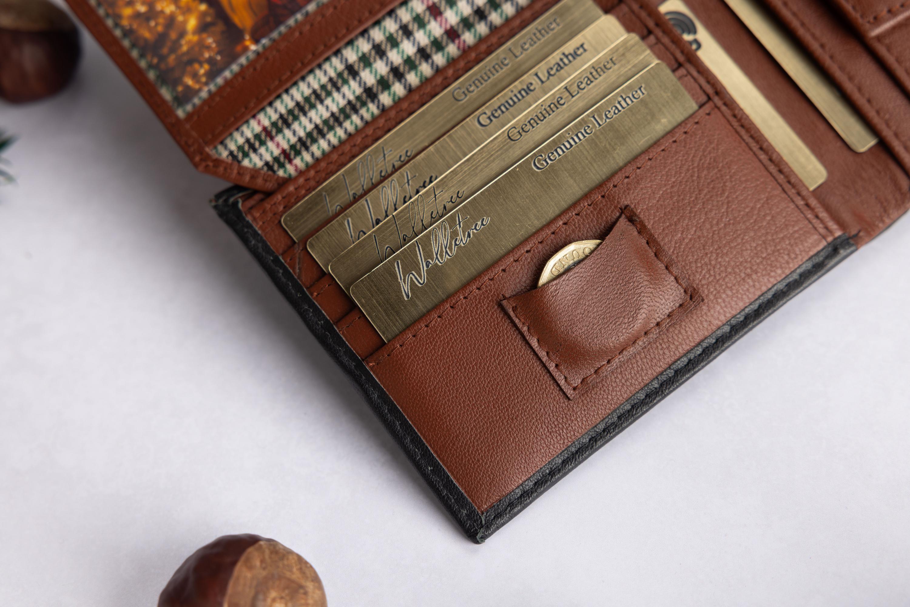 Personalised Men's Wallet, Genuine Soft Leather Wallet, Personalized Engraved Birthday Gift for him, dad Boyfriend, Husband, Father's Day